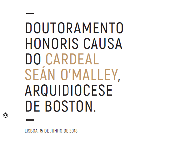 Doutoramento Honoris Causa do Cardeal Seán O'Malley, Cardeal de Boston