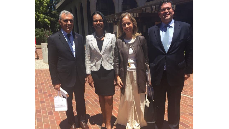 Almoço da Reitora com o Governo Português e com Condoleezza Rice, na Califórnia